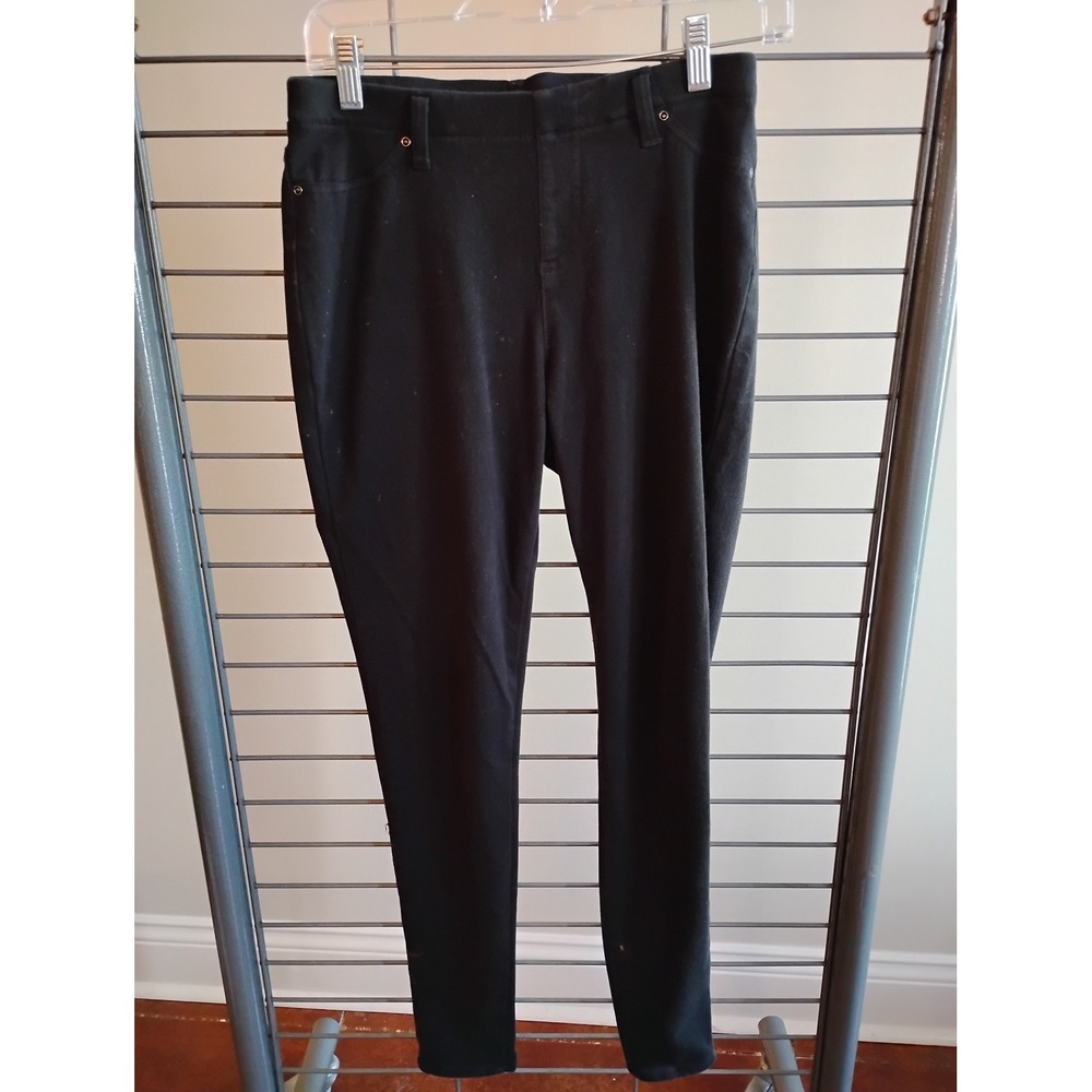 Time and Tru‎ Womens Black Pull On Jeggings Size M 8-10 Skinny Pants Stretch